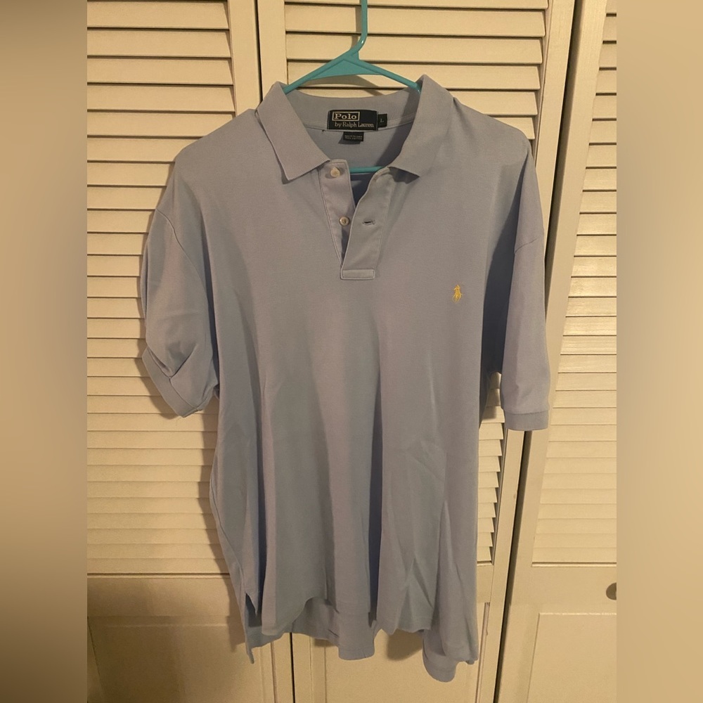 Men’s Light Blue Short Sleeve Polo